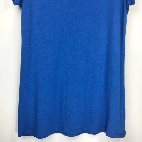4/$25 Vince. Blue Pima Cotton Relaxed V-neck Tee - Picture 5 of 8